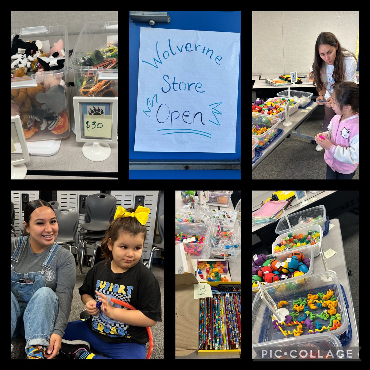 We are thankful for having Mrs. Britany open our Wolverine Store! Students cashed in their Wolverine Bucks for being respectful, responsible, safe, and kind! #pbischool #positivebehavioralsupports  #workmanelementaryschool #proutobehlpusd