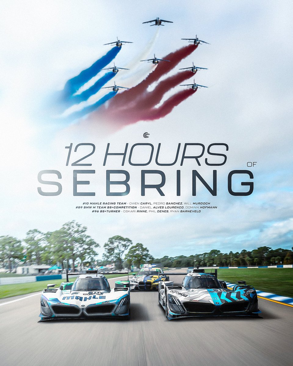 #ZEBRING is calling this Saturday 🦓

8️⃣9️⃣ BMW M Team BS+COMPETITION
🔟 MAHLE RACING TEAM
9️⃣6️⃣ BS+TURNER

Time to fight for the 🏆