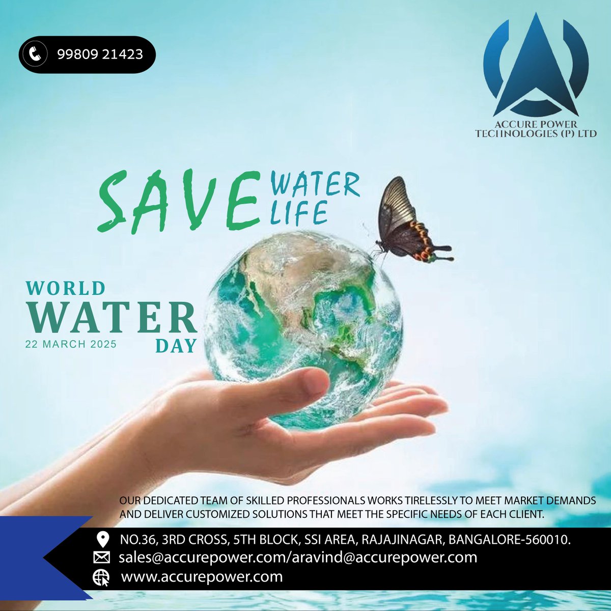 💧 On #WorldWaterDay, let's commit to saving water through energy efficiency!

At Accure Power Technologies, our VFDs, PLCs, and Automation Systems help industries reduce energy waste, contributing to water conservation. 🌍💦

#SaveWater #EnergyEfficiency #Sustainability