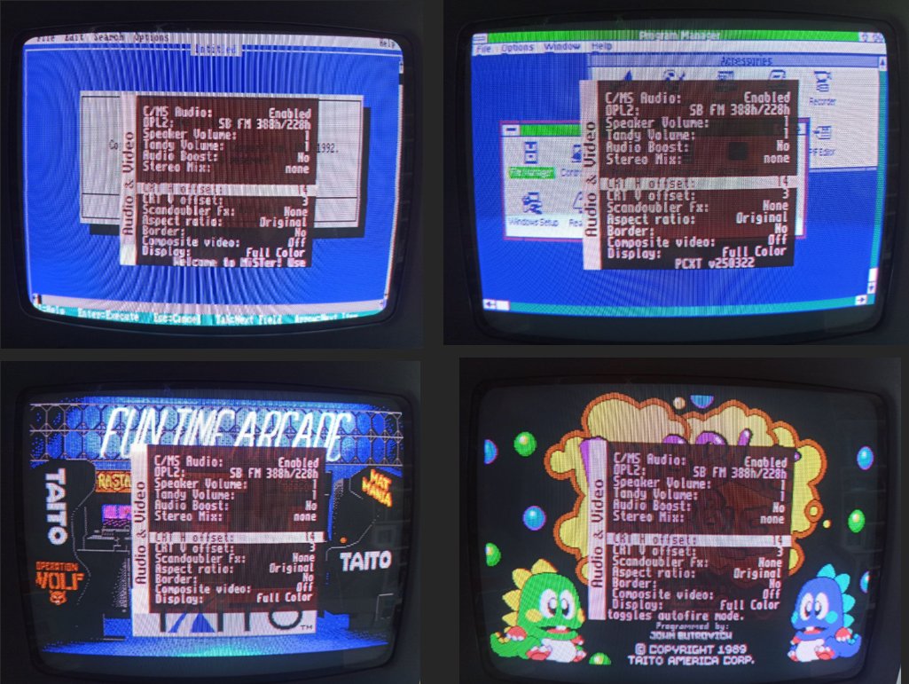 spark2k06's tweet photo. Improved image adjustment for CRTs in the #PCXT core of #MiSTerFPGA! Now it's finer and adapts to different video modes. Here's an example on my CRT! https://t.co/Y6f3UUWsyj