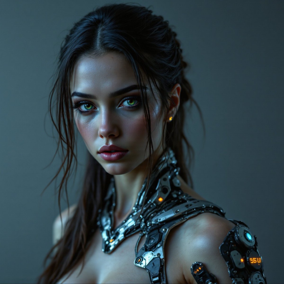 ByronRexMatthe1's tweet photo. Zoe's Cybernetic Gaze: A Fusion of Beauty and Technology
#CyberneticArt #ZoePortrait #FuturisticBeauty #SciFiDesign #TechEnhanced #DigitalArt #CyberpunkStyle #IntricateDetails #FutureFashion #HumanMachine https://t.co/gPcw30cdII