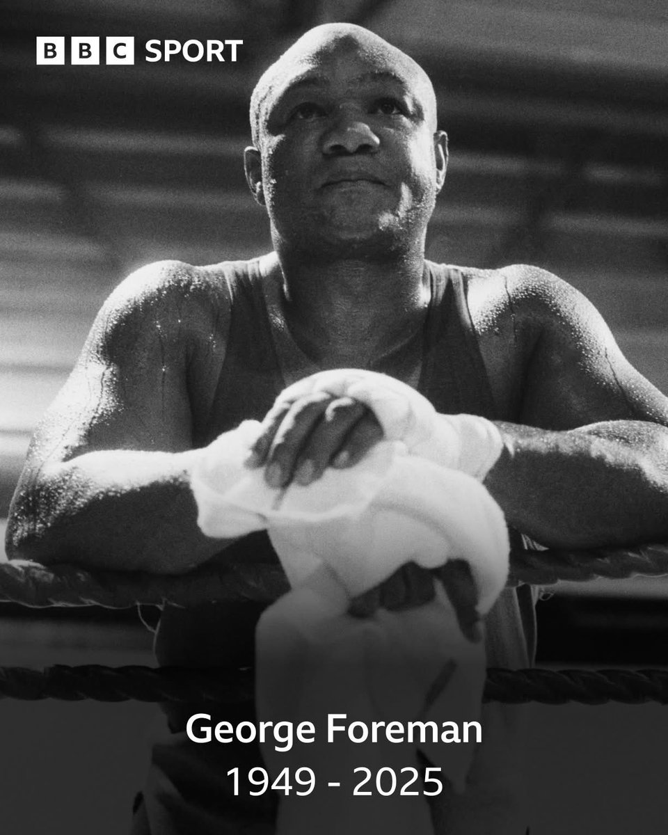 denno879's tweet photo. RIP George, a true legend that is probably best known for a fight he lost rather than winning the Heavyweight title aged 45
#GeorgeForeman https://t.co/2bLRUwc2Q8