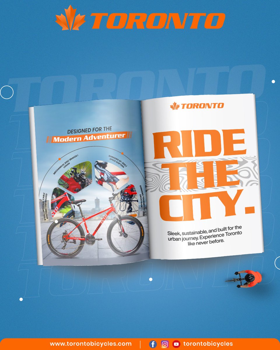 TorontoBic41714's tweet photo. Ride the city. Own the adventure. ✨

With Toronto Bicycles, the city is yours to conquer—smooth rides, sharp turns, and endless adventures. 💫

Where are you riding next? 👇

Visit our website: https://t.co/nMAWB1hd8s
.
.
.
#TorontoBicycles #RideTheCity #ExploreOnWheels https://t.co/SDyGiyDtCe