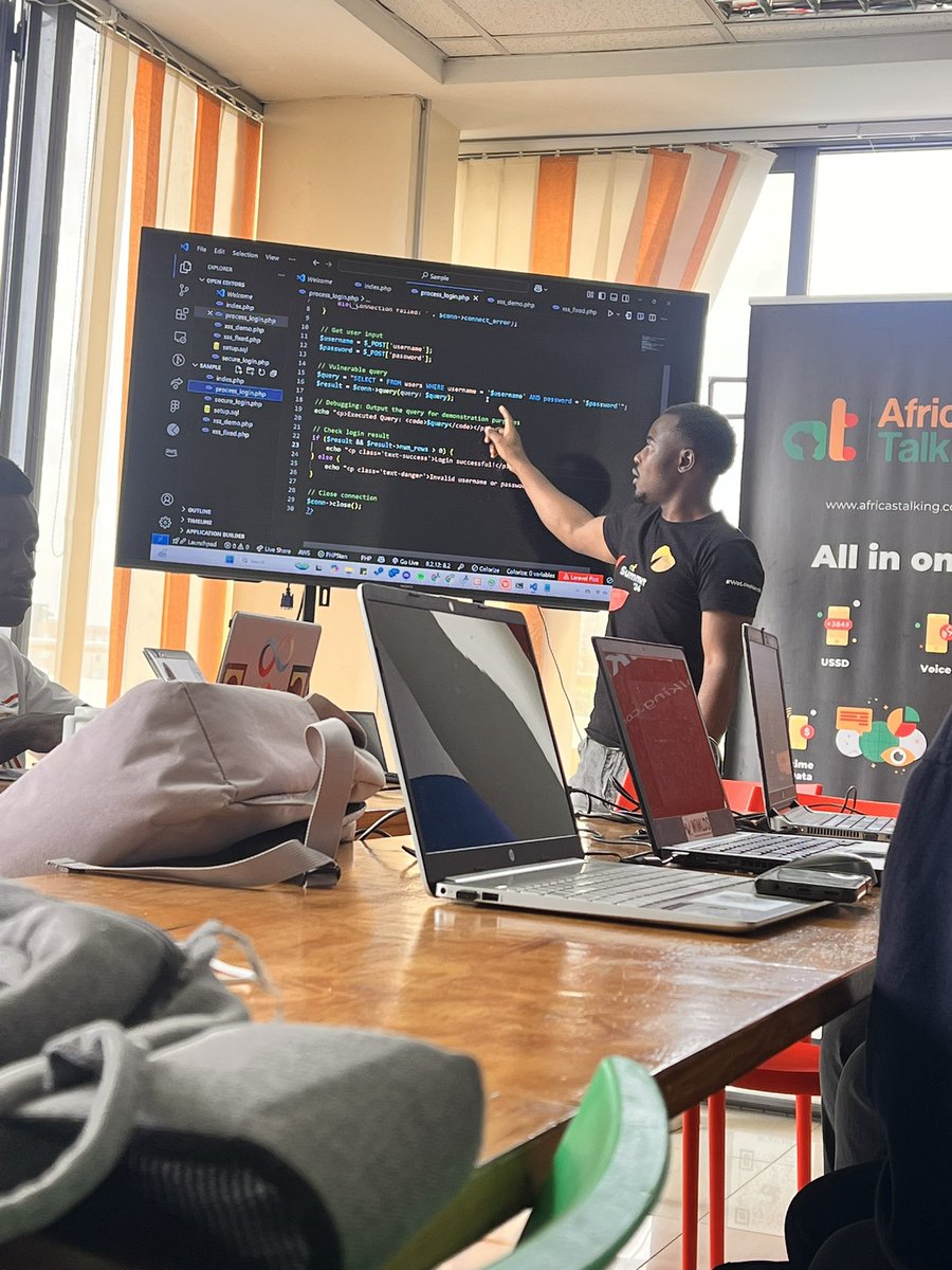 JohnsonMakmot's tweet image. Isophel doing the work of community 
Role based access control
Crosssite scripting
CSRf tokens
@ATCommunityKla @ATWomenInTech @Africastalking @ganafaR 
#welovenerds 
#CyberSecurity 
@CraneCloud_io 
@NIsophel