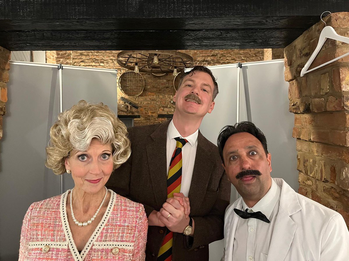 Not every night one gets to play Manuel, Frank Spencer and Herr Flick of the Gestapo! Always an honour to work with my amazing talented friend, Colleen Daley. As well as the fabulous Darren Latham and the brilliant Darran Lebeter of Comedy Dinner Experiences Ltd!