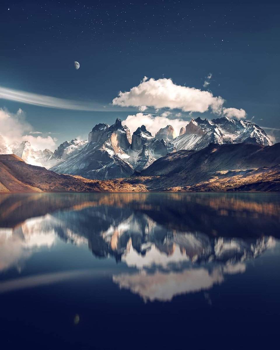 earthcurated's tweet photo. Reflections in Patagonia ☁️ https://t.co/j9IXeKHHN9