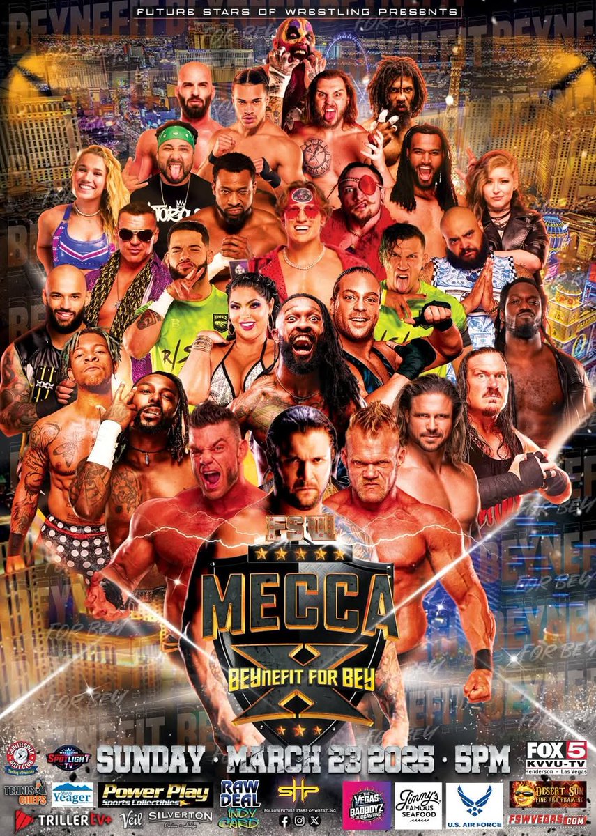 SiNNbODHi's tweet photo. This #SunBey @FSWVegas Benefit show for @DashingChrisBey #Vegas #wrestling Do NOT miss it!!!! ๐ชโค๏ธ๐ค https://t.co/rrxBYwdocP