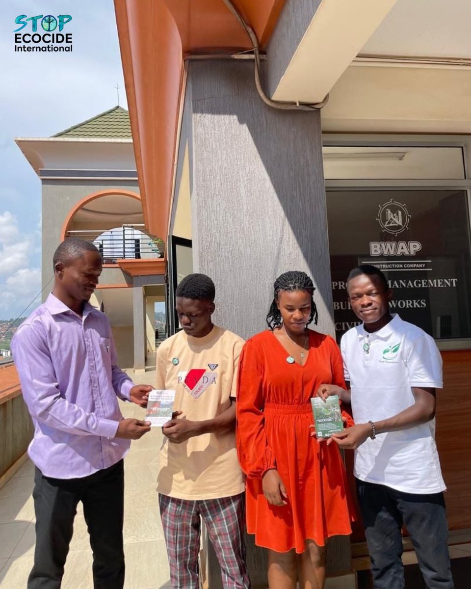 EcocideLaw's tweet photo. Our amazing new Africa Associate Groups Coordinator, Guillaume Kalonji &amp; Diplomatic Liaison for Uganda, Reagan Elijah, met with #ecocidelaw student network members in #Kampala recently.

Are you a student + think #ecocide should be crime?

➡️ https://t.co/uDq14XQZG3

#StopEcocide https://t.co/kn696YGpPt