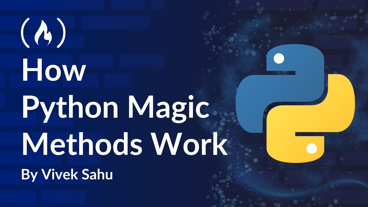 freeCodeCamp's tweet image. Python uses magic methods to work with objects in different ways, like handling arithmetic, comparisons, or string formatting.

And in this in-depth guide, Vivek explains what magic methods are and how they work.

You'll learn about object representation, operator overloading,…