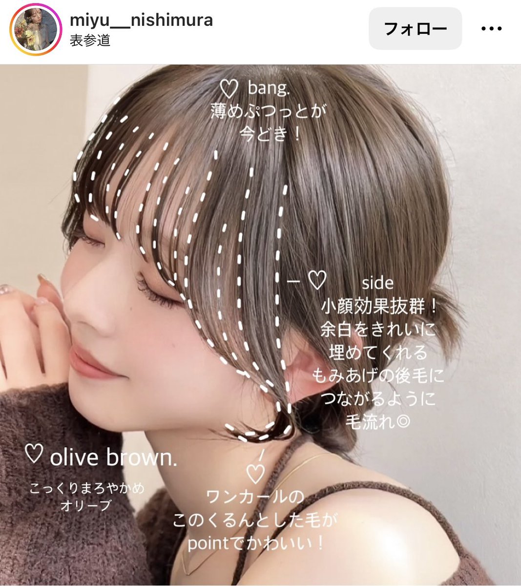 oshiiii___o's tweet photo. 美容師さんのアカウント、顔周りcutがあまりにも分かりやすくて保存マスト✍️ https://t.co/FDmfQCK7GS