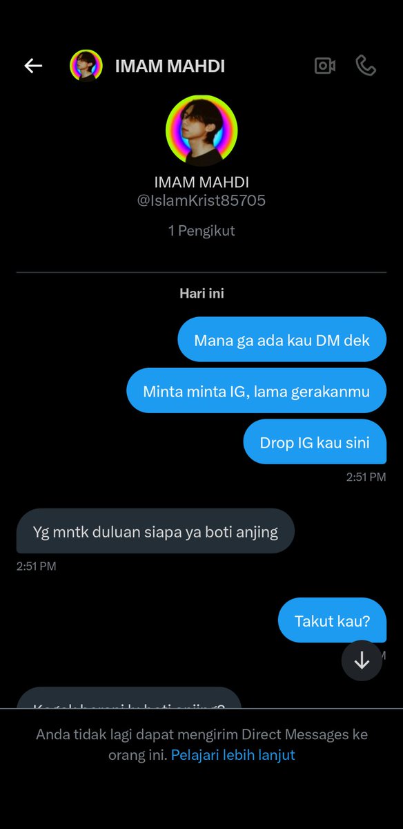 LimbataProject's tweet photo. @IslamKrist85705 @strikermakmum @Kuuciiing_ @utdfocusid @erickthohir Kau takut? 
Begaya tinggi ternyata penakut, gak sesuai omonganmu.

Lucu kau dek wkwkwk https://t.co/0JWkTSJlF3