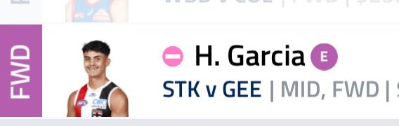 nathanquarrell's tweet photo. Can’t wait til next week and he becomes Hu-gone Garcia 👋 #aflfantasy https://t.co/fGTiMV1MFg