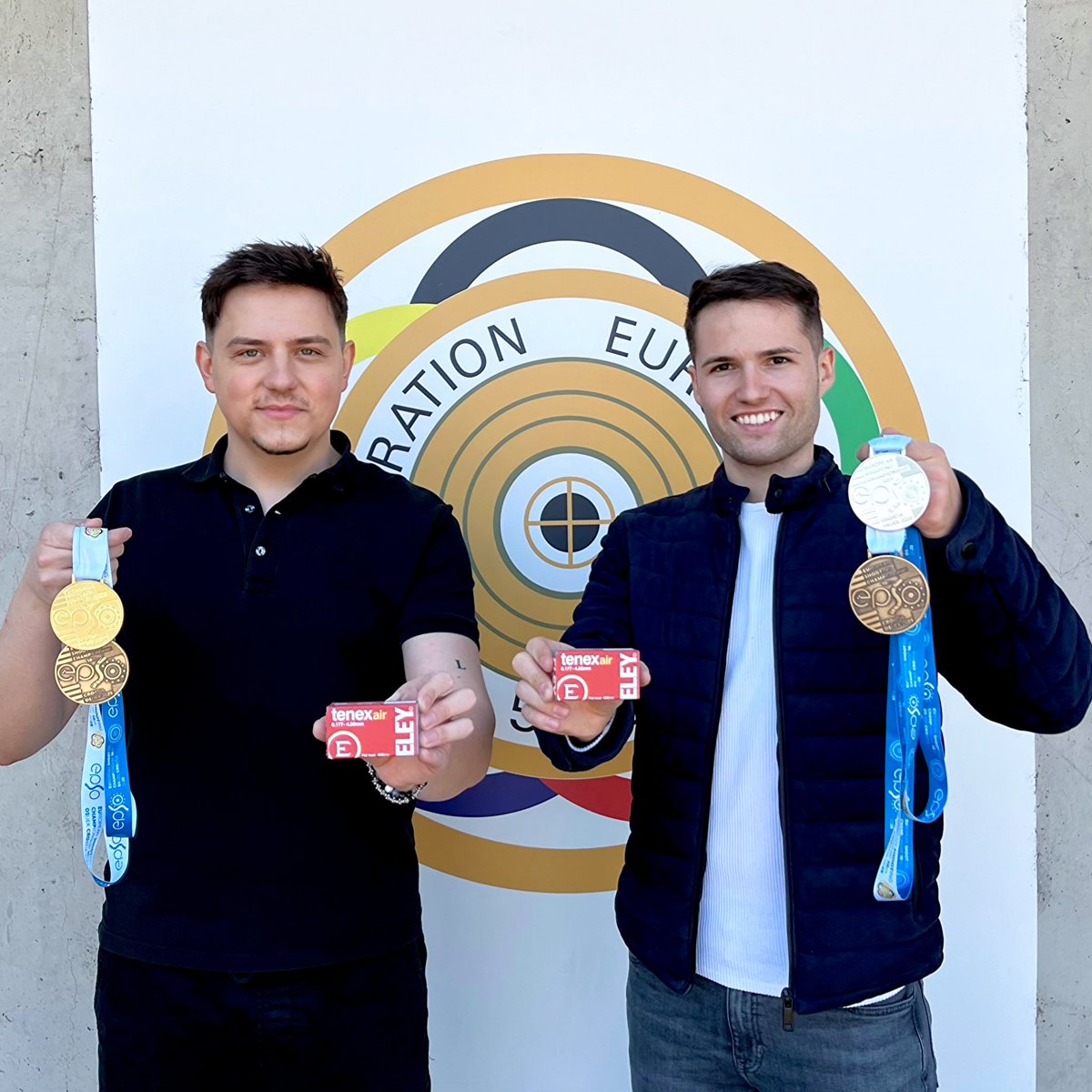 ELEY's tweet photo. Hungarian duo, Zalan Pekler and IstvΓ‘n PΓ©ni ππΊ shared a successful week in Osijek, Croatia ππ· whilst competing at the 2025 10m European Championships! π₯π₯π₯π₯
#teamELEY #eley #airrifle #esc #europeanchampionship #ech #shootingsports #targetshooting #targetsports #success https://t.co/edIMl49hLv
