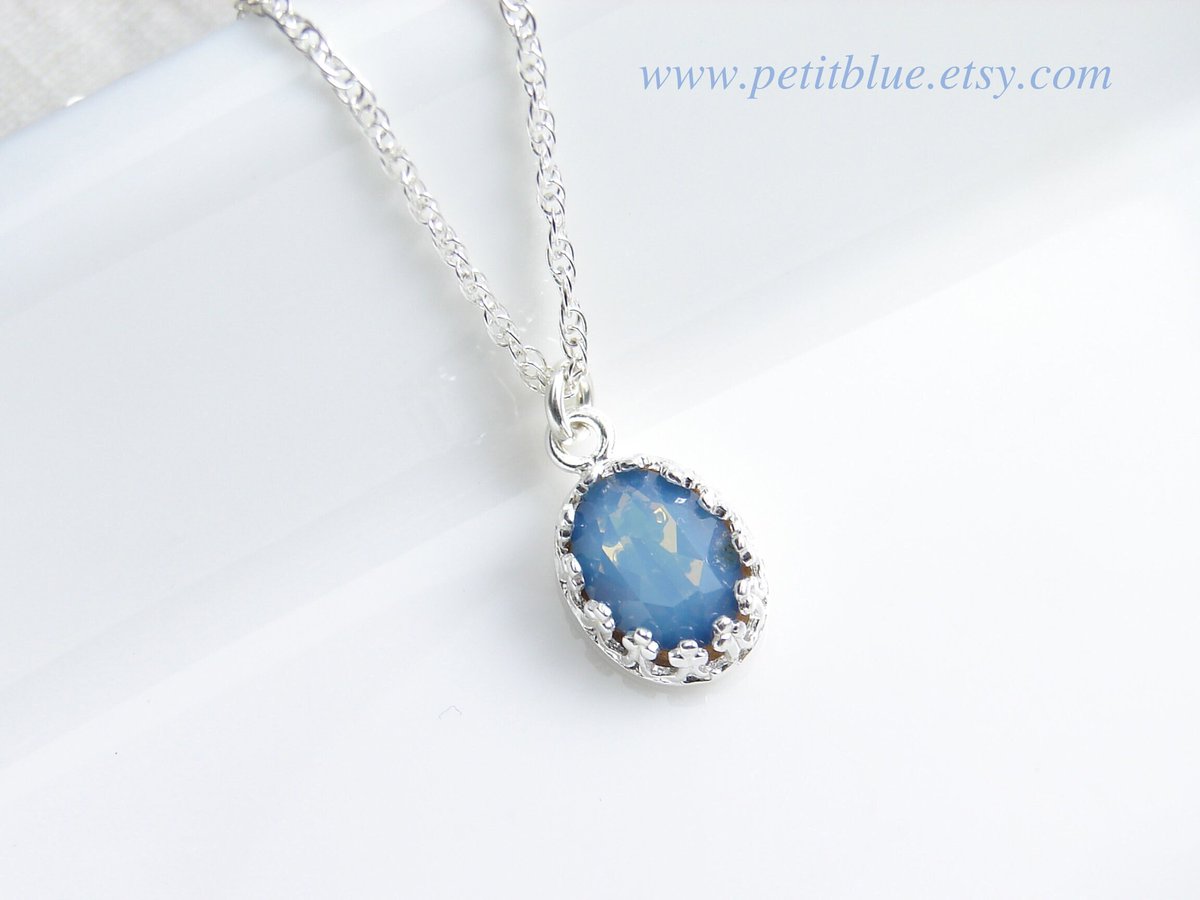 JewelryByMikako's tweet image. Crystal Blue Opal Necklace ~ Gold or Silver ~ October Birthday ~ Bridesmaid Gift ~ Gift for Her ~ High Quality Crystal tuppu.net/68a09c6e  #SwarovskiCrystal