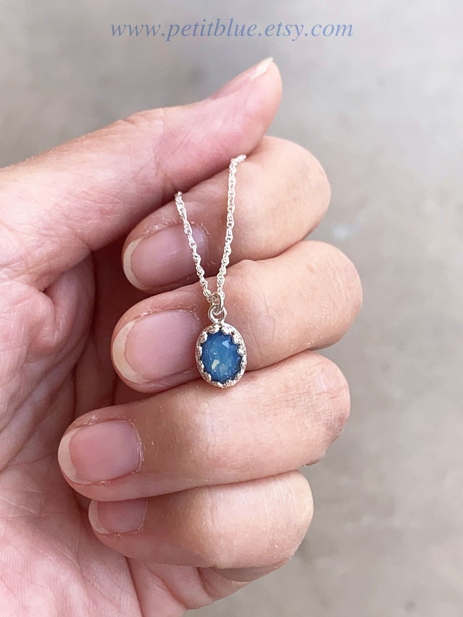 JewelryByMikako's tweet image. Crystal Blue Opal Necklace ~ Gold or Silver ~ October Birthday ~ Bridesmaid Gift ~ Gift for Her ~ High Quality Crystal tuppu.net/68a09c6e  #SwarovskiCrystal