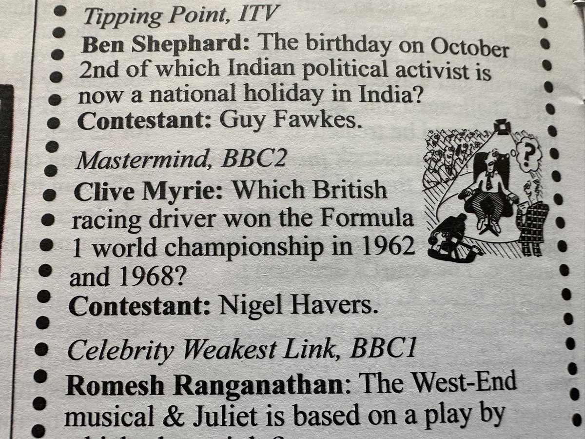 Call yourself an F1 expert <a href="/TheBishF1/">Matt Bishop 🏳️‍🌈 🏁</a>  ? We follow you for all the best historic F1 racing facts and yet I’ve never once heard you come out with this one…