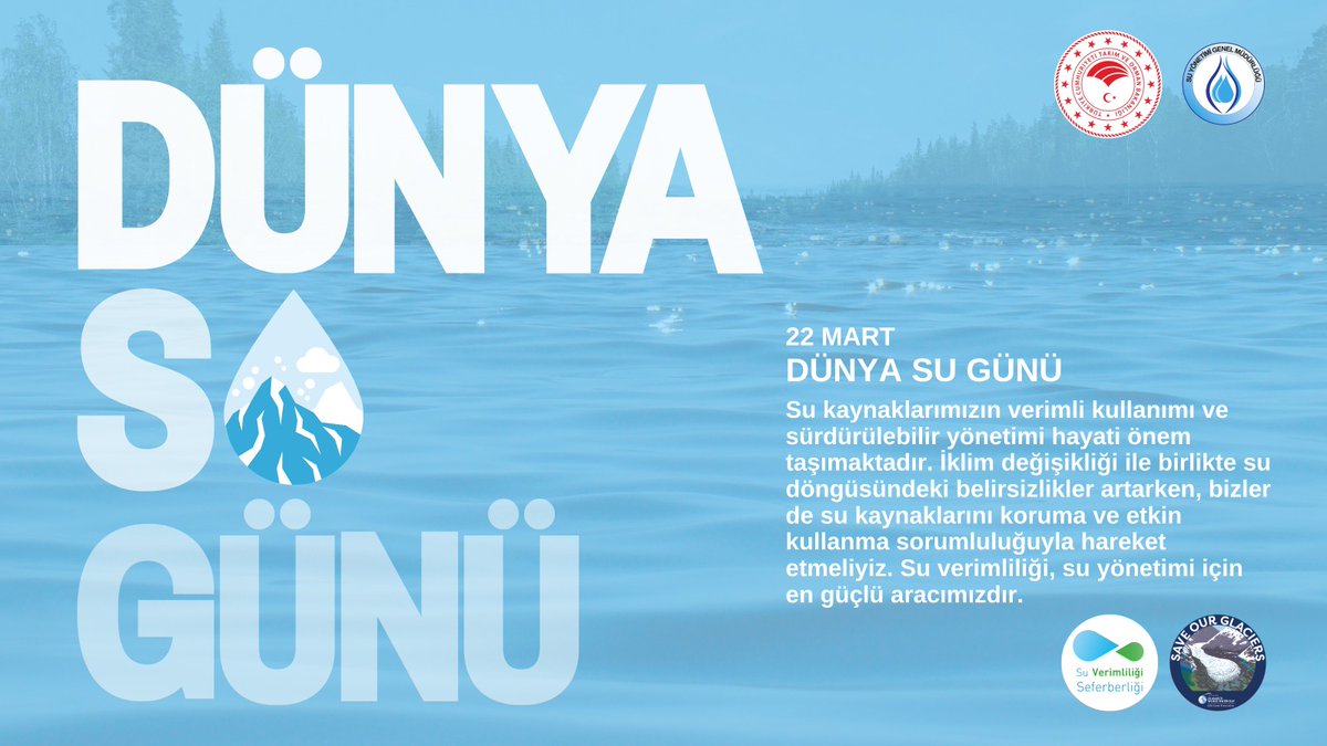SuYonetimi's tweet photo. 📍Suyun Sesi, Hayatın Nefesi!
💧 22 Mart Dünya Su Günü'nde, her damlanın değerini hatırlayıp, gelecek nesiller için suyumuzu koruyalım. 
#DünyaSuGünü #SuHayattır
@TCTarim @ibrahimyumakli @bekirgizligider @AfireSever https://t.co/cZxwrEdLW8