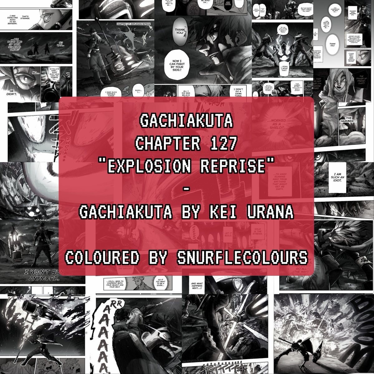 snurflesquinch's tweet photo. GACHIAKUTA CHAPTER 127
"EXPLOSION REPRISE"

fully coloured by me!!!!!

i worked really hard on this, so i'd appreciate it if you shared it! https://t.co/c5VSlOYYn8