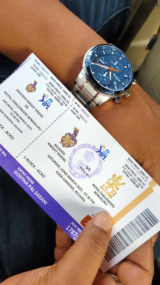 Finally the weather is also ready to cheer up with us 
#IPL2025 #KKRvRCB #EdenGardens #IPL