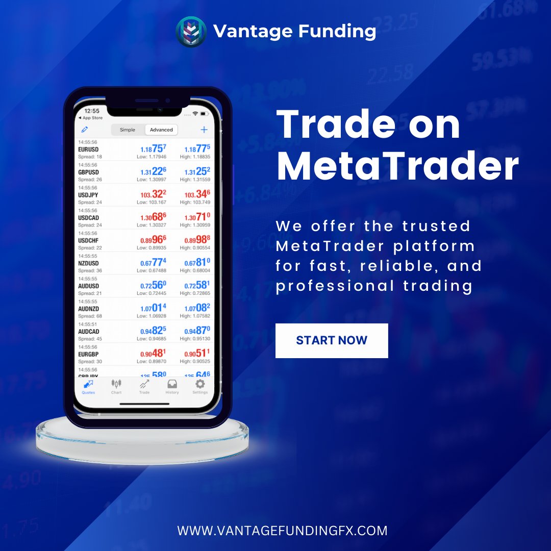 TRADE SMARTER WITH VANTAGE FUNDING ON METATRADER 

Ready for a real trading edge?
At Vantage Funding, we power our traders with MetaTrader – the industry-standard platform trusted by pros worldwide.
No gimmicks. No limits. Just clean, fast, pro-level trading.

 Why Trade with