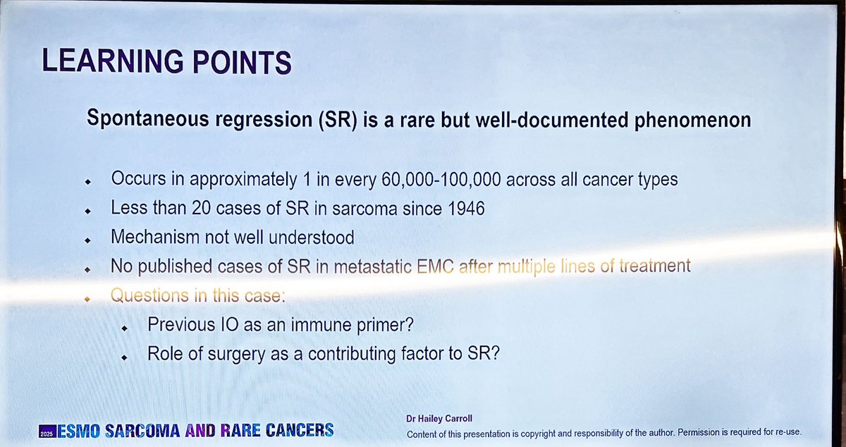 Liz Connolly (@drlizconnolly) on Twitter photo Claudia Valverde & <a href="/haileykcarroll/">Hailey Carroll</a> expertly taking us through a case of extraskeletal myxoid #chondrosarcoma inc. spontaneous regression
Dynamic discussion & great to hear how different centres manage
Well done <a href="/haileykcarroll/">Hailey Carroll</a> 👏
#ESMORareCancers25
#YO case discussion Claudia Valverde & <a href="/haileykcarroll/">Hailey Carroll</a> expertly taking us through a case of extraskeletal myxoid #chondrosarcoma inc. spontaneous regression
Dynamic discussion & great to hear how different centres manage
Well done <a href="/haileykcarroll/">Hailey Carroll</a> 👏
#ESMORareCancers25
#YO case discussion