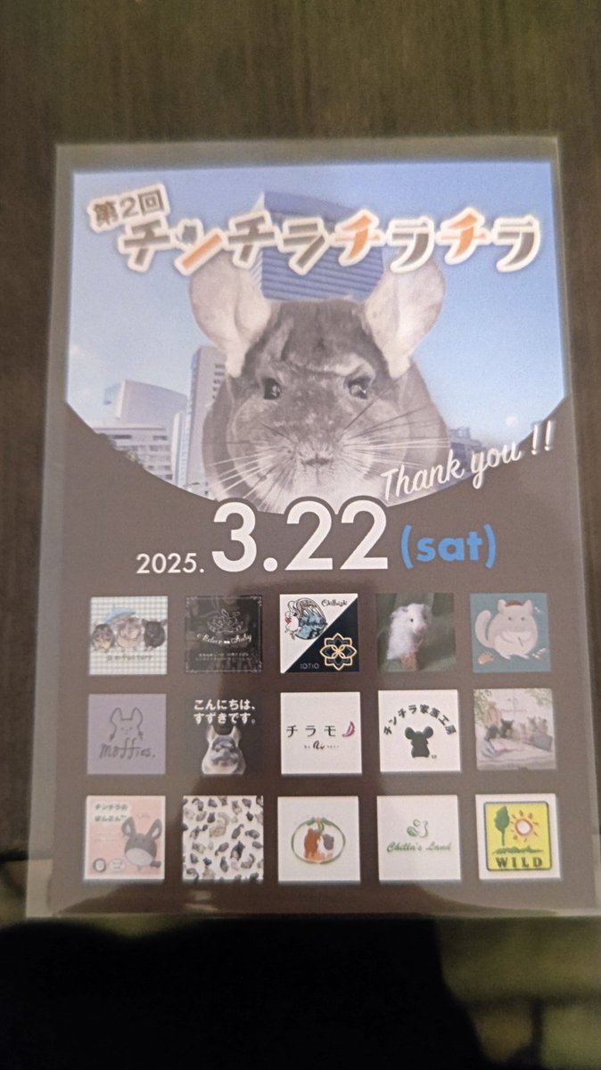 今日のチンチラチラチラで購入した物✩.*˚

もふをさんの似顔絵凄い嬉しい(*´ω`*)
後ろ姿のフォトフレームずっと欲しかったから買えて満足(о´∀`о)人参も星のかじり木ももっちゃん大好きだからあって良かった♪色んなチンチラさん見れて眼福でした(*ˊ˘ˋ*)インスタにも上げるよー
 #チンチラチラチラ