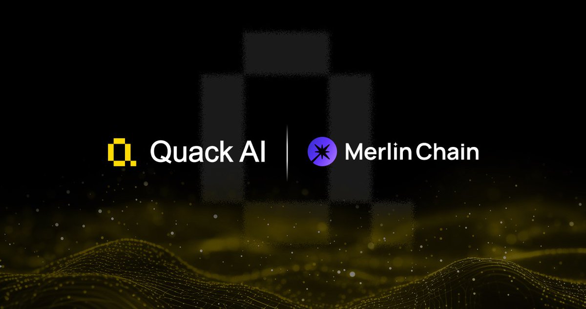 Merlin Chain Ecosystem Fund Invests in Quack AI!  

Quack AI is leveling up with strategic backing from Merlin Chain’s Ecosystem Fund <a href="/MerlinLayer2/">Merlin Chain</a>! This partnership fuels our mission to build the AI-powered governance protocol for Web3—enhancing decentralized decision-making,