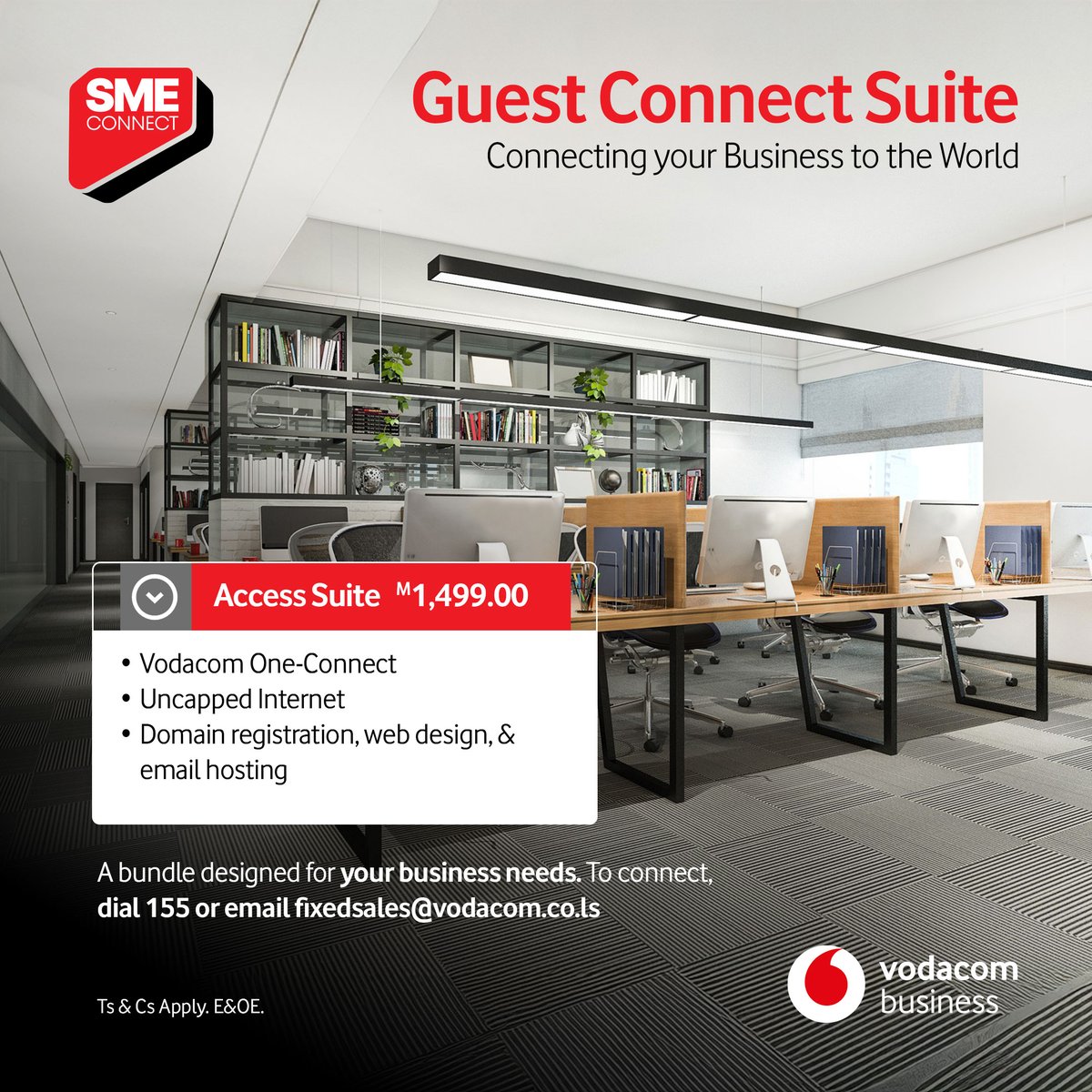 We know that as an entrepreneur, having reliable digital tools isn’t a luxury, but a necessity. That’s why we have the SME Connect Access Suite to help you grow your business with ease and affordability.

To also give your business a boost, we’re also offering a complimentary