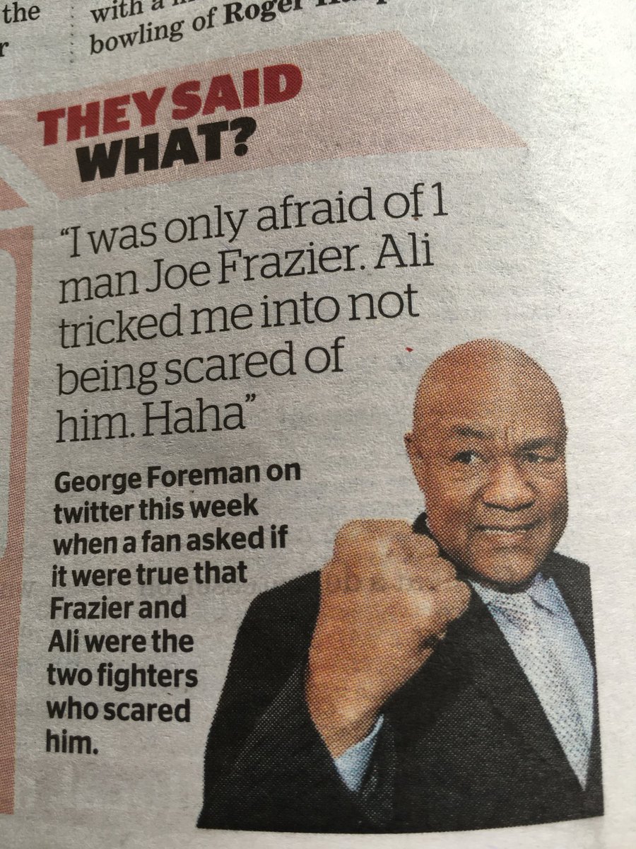The great #GeorgeForeman from the #SundayAgeSport archives