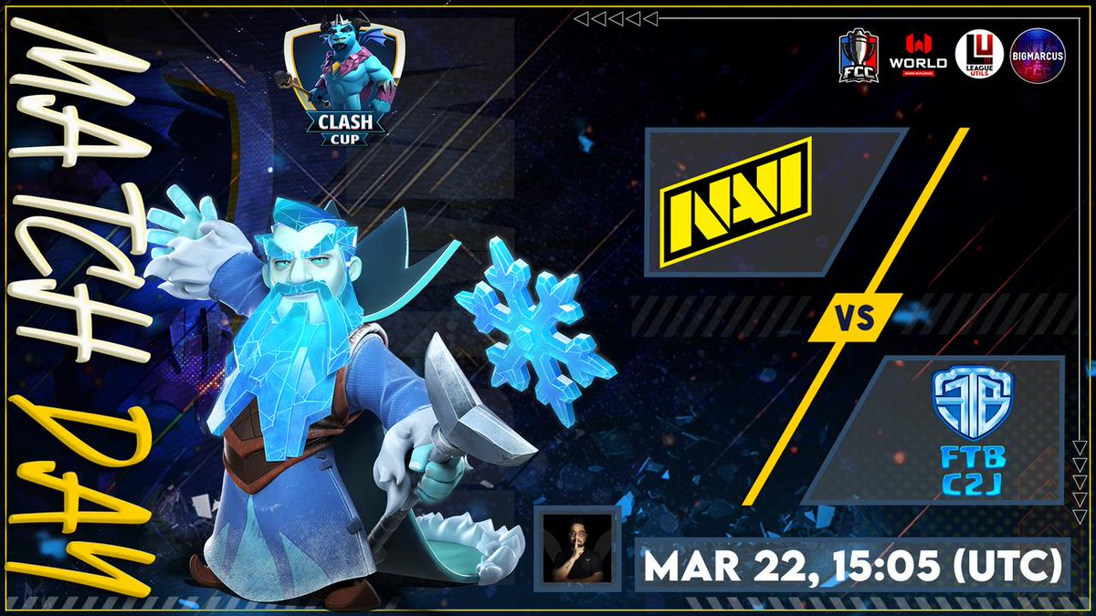 MATCH DAY 
🏆FCC Clash CUP Round of 512 15.05 UTC
NAVI 🆚 ftb c2j 
🏆FTB INVITATIONAL CUP ROUND OF 16 (16.05 UTC)
Vatic Gaming 🆚FoundThatBase
youtube.com/live/hFLOlIGEC…