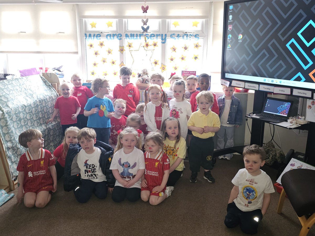 Our Nursery children took part in lots of fun activities for Red Nose Day