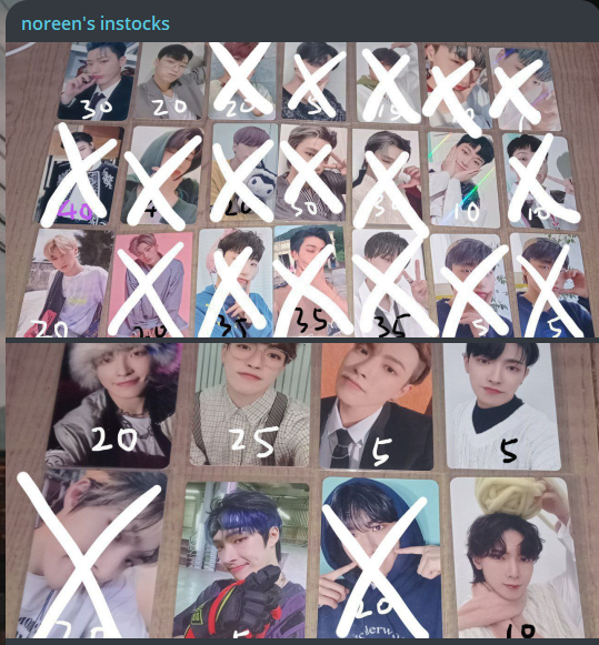 teefiestrades's tweet photo. wts my pc collection!! 
details can be found in my telegram channel! do take a look if you're interested <3 got lots more that i couldn't incl in pics
all prices are negotiable, want to clear fast^^
https://t.co/Jy4fQzBnWu
#pasarnct #pasarATEEZ #pasarenhypen https://t.co/BsRMCGtVIX