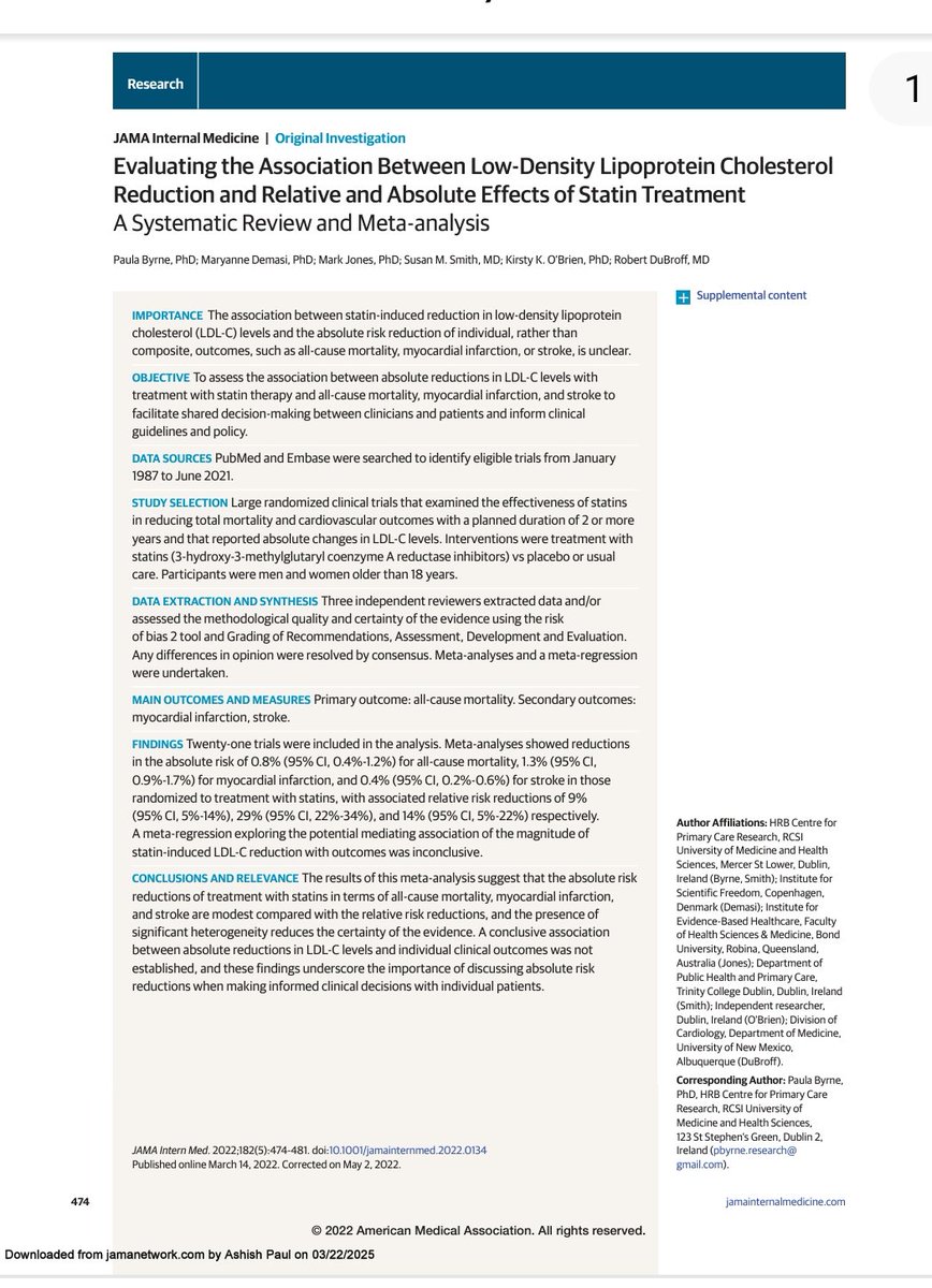 Ash Paul (@pash22) on Twitter photo Have the benefits of statins been overstated?
www1.racgp.org.au/newsgp/clinica⦠via <a href="/pbyrne82/">Dr Paula Byrne</a> Have the benefits of statins been overstated?
www1.racgp.org.au/newsgp/clinica⦠via <a href="/pbyrne82/">Dr Paula Byrne</a>