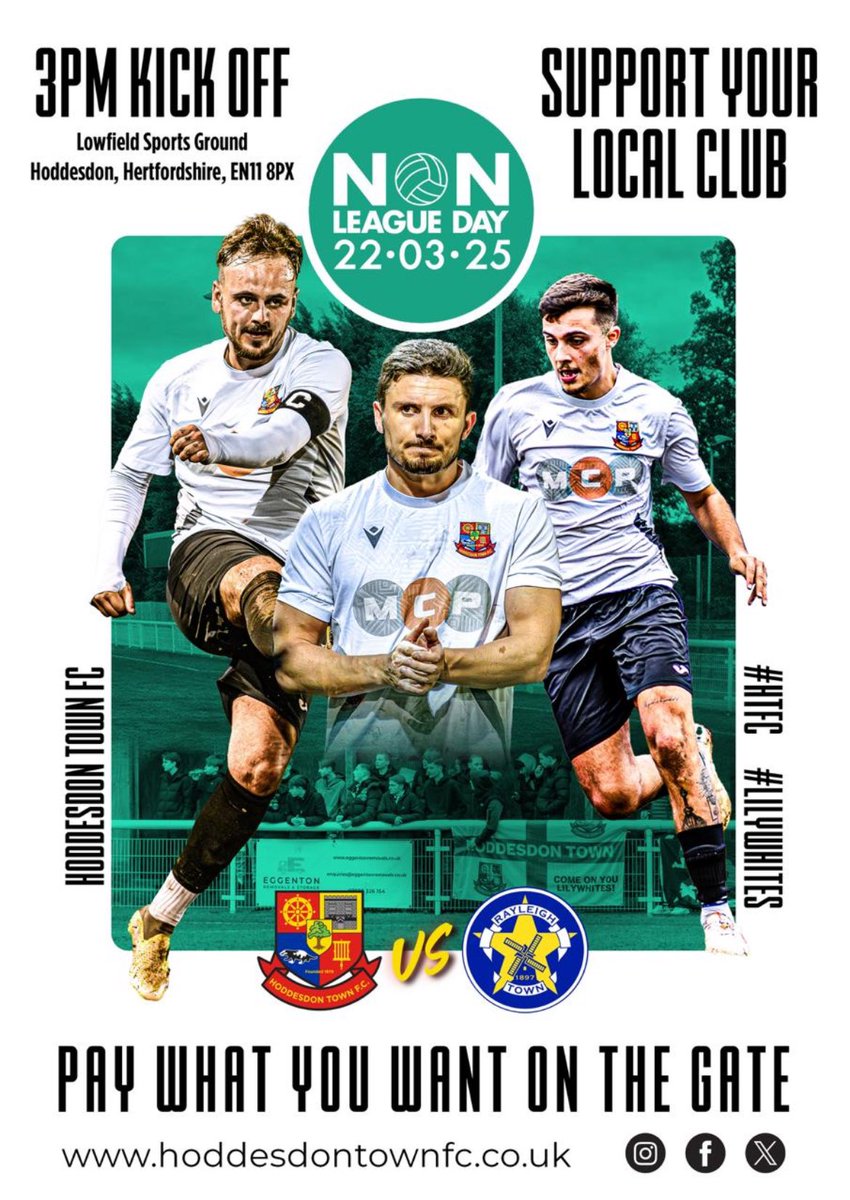 PeterACheckley's tweet photo. @Ollie_Bayliss @HoddesdonTownFC is pay what you like on the gate today. I’ll be there. https://t.co/IU9HpbOUCs