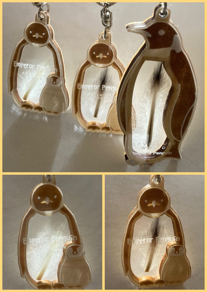 アドベンチャーワールド の #ペンギン の羽根入りキーホルダー 初代と アドベンチャーワールド の #ペンギン の羽根入りキーホルダー 初代と