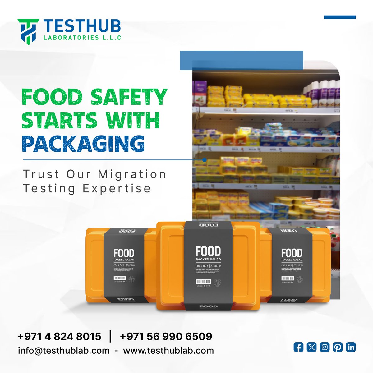 TesthubLab's tweet image. 🍽️ FOOD SAFETY STARTS WITH PACKAGING

Trust Our Migration Testing Expertise!

📱: +971 4 824 8015, +971 56 990 6509

#foodsafety #packagingmatters #migrationtesting #qualityassurance #safefood #compliancetesting #sustainablepackaging