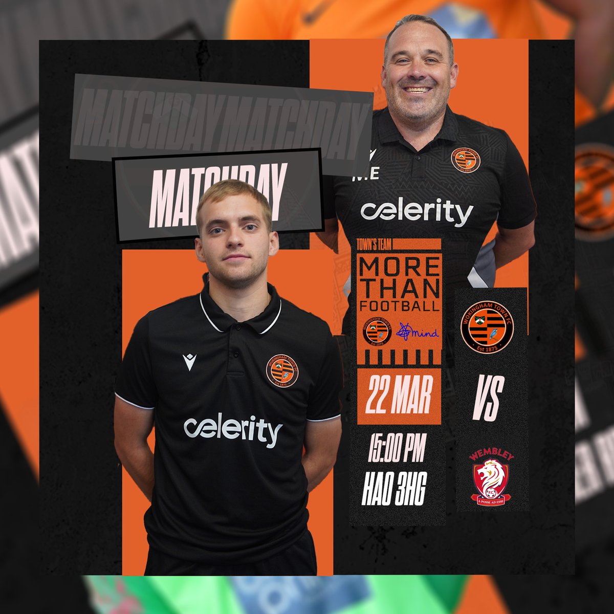 🏟️MATCHDAY🏟️

𝑸𝒖𝒆 𝒔𝒆𝒓𝒂 𝒔𝒆𝒓𝒂, 𝒘𝒉𝒂𝒕𝒆𝒗𝒆𝒓 𝒘𝒊𝒍𝒍 𝒃𝒆, 𝒘𝒊𝒍𝒍 𝒃𝒆. 𝑻𝒐𝒅𝒂𝒚 𝒘𝒆 𝒑𝒍𝒂𝒚 <a href="/WembleyFC/">Wembley FC</a> .....

👕 Wembley FC
📍Vale Farm. HA0 3HG
 ⏰ 15:00

#150Years #NonLeague 🍊