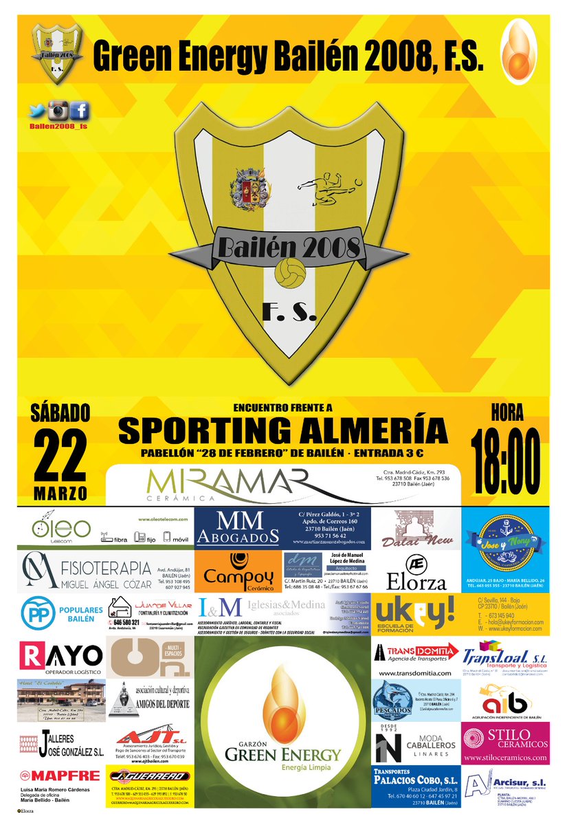 Bailen2008_FS's tweet photo. Y no olvidéis que esta tarde tenéis una cita con el mejor futsal , y es como siempre en el 28 de febrero os esperamos a tod@s a las 18:00h no falteis https://t.co/nQr9onVNcD