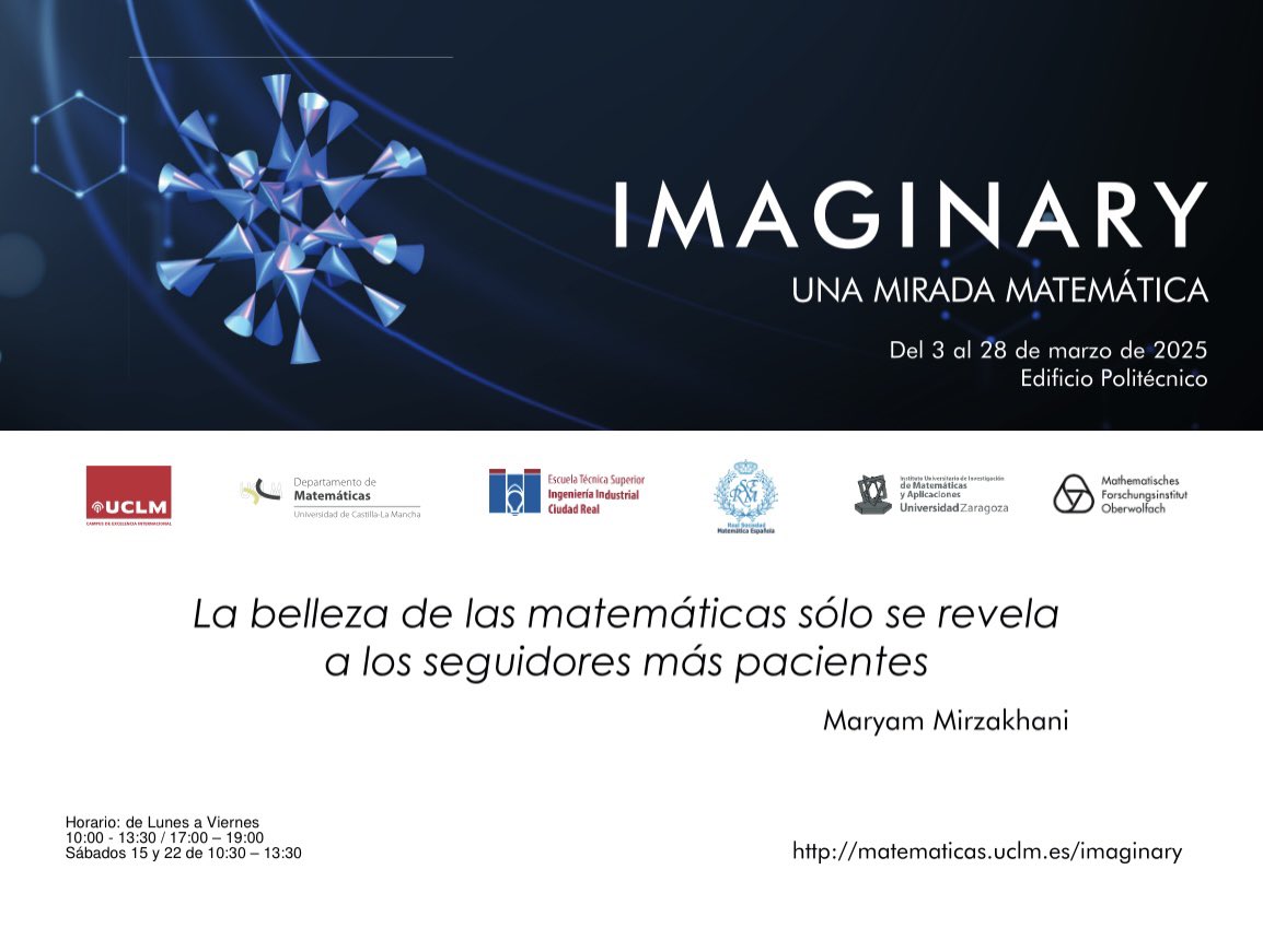 @matematicasUCLM (@matematicasuclm) on Twitter photo La exposición IMAGINARY, <a href="/uclm_es/">Universidad de Castilla-La Mancha</a> <a href="/imaci_uclm/">IMACI UCLM</a> ha recibido esta semana la visita del IES Clara Campoamor de La Solana. La exposición se podrá visitar hasta el 28 de marzo, en edificio politécnico <a href="/IndustrialesCR/">ETS Ingeniería Industrial CR</a> en horario de 10:00 a 13:30 (incluido hoy día 22) y de 17:00 a 19:00h La exposición IMAGINARY, <a href="/uclm_es/">Universidad de Castilla-La Mancha</a> <a href="/imaci_uclm/">IMACI UCLM</a> ha recibido esta semana la visita del IES Clara Campoamor de La Solana. La exposición se podrá visitar hasta el 28 de marzo, en edificio politécnico <a href="/IndustrialesCR/">ETS Ingeniería Industrial CR</a> en horario de 10:00 a 13:30 (incluido hoy día 22) y de 17:00 a 19:00h