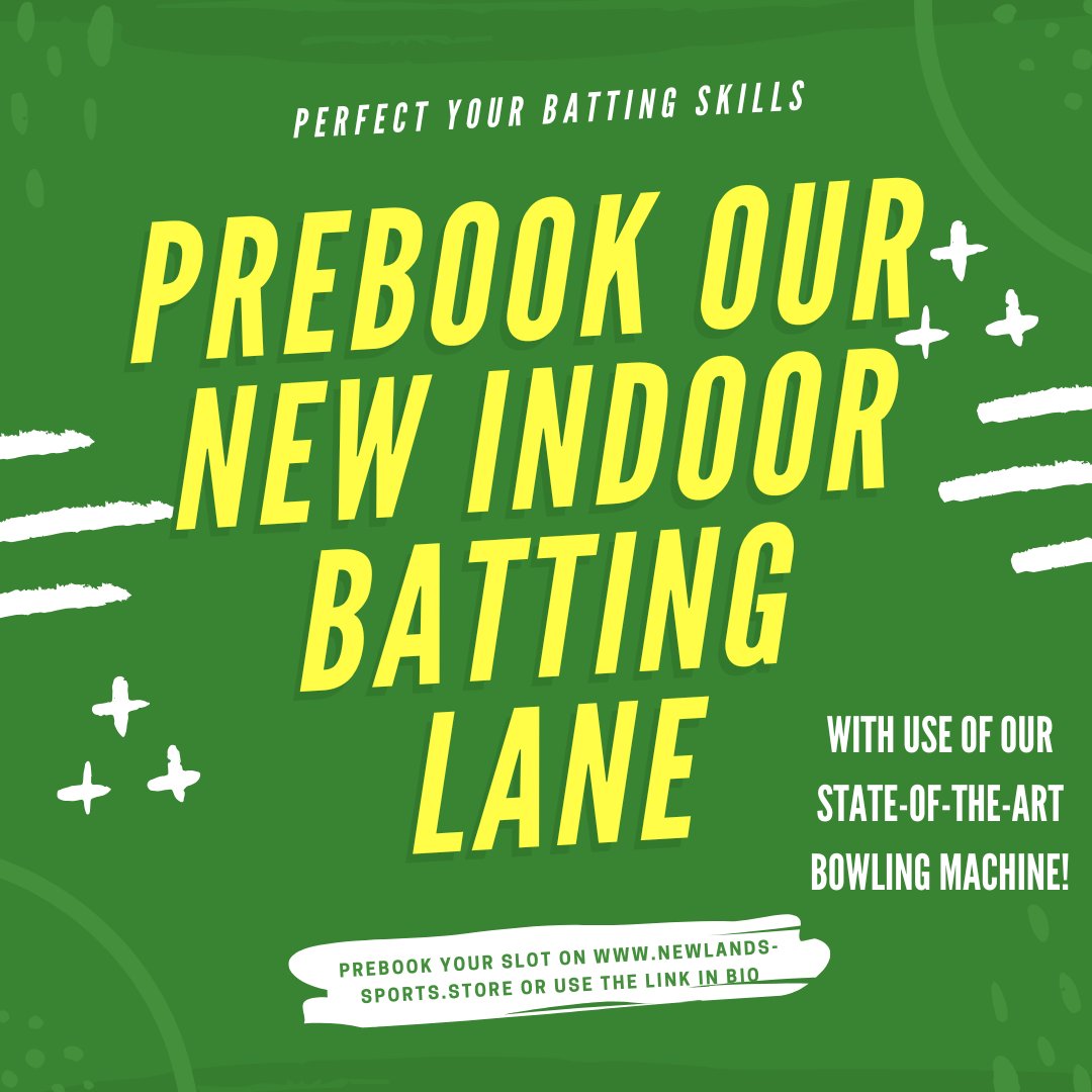 Prebook your slot (availability starting from Tuesday 1st April)!!!

Please note this batting lane is for batting only, there is no capability for bowling (due to length of lane)

#newlandssports #sportsshop #smallbusiness #cricket #cricketnets #battinglane #durham