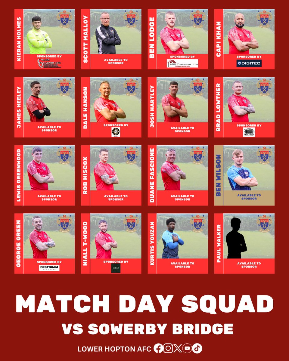 MATCH DAY 

First team host Ryburn United down at the Justmylook stadium 

Reserves travel to play Sowerby for the 2nd weekend running 

All support welcome
