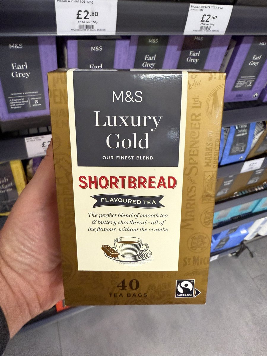 All_Things_New_'s tweet image. Shortbread Flavoured Tea! 🫖 At M&amp;amp;S @marksandspencer #mands #shortbread #tea #wellthisisnew