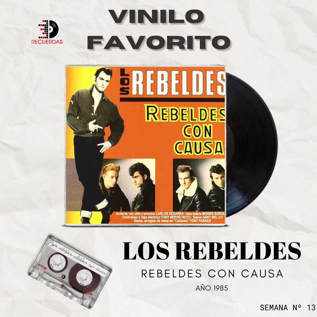 "Los Rebeldes - Rebeldes con Causa" es el título del segundo álbum de estudio de la banda catalana de rock 'n' roll y rockabilly, originaria de Barcelona. Lanzado originalmente en 1985, incluye 10 canciones interpretadas por la formación liderada por Carlos Segarra. #Recuerdas