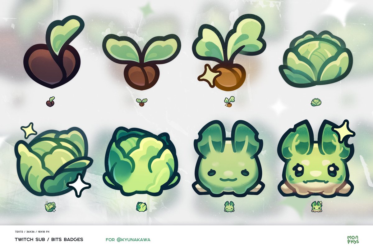 monphys's tweet image. Twitch sub badges commission ~