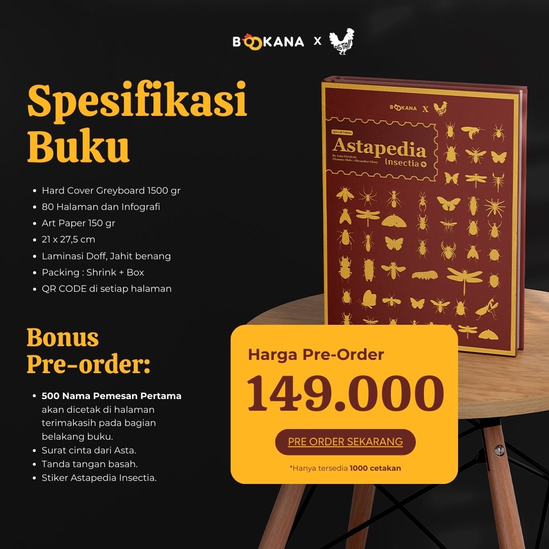 jellypastaa's tweet photo. ✨PO ASTAPEDIA INSECTIA✨

halo semuanya, buat yang kemarin tertarik dengan Astapedia Insectia Spin-Off Edition, sekarang kamu bisa ikutan pre-order di sini:

https://t.co/EtKWOC5gxu ✅

mohon dibaca dengan teliti sebelum melakukan pre-order, ya!  
gomawo 💕✨ https://t.co/STH9v2UJaM