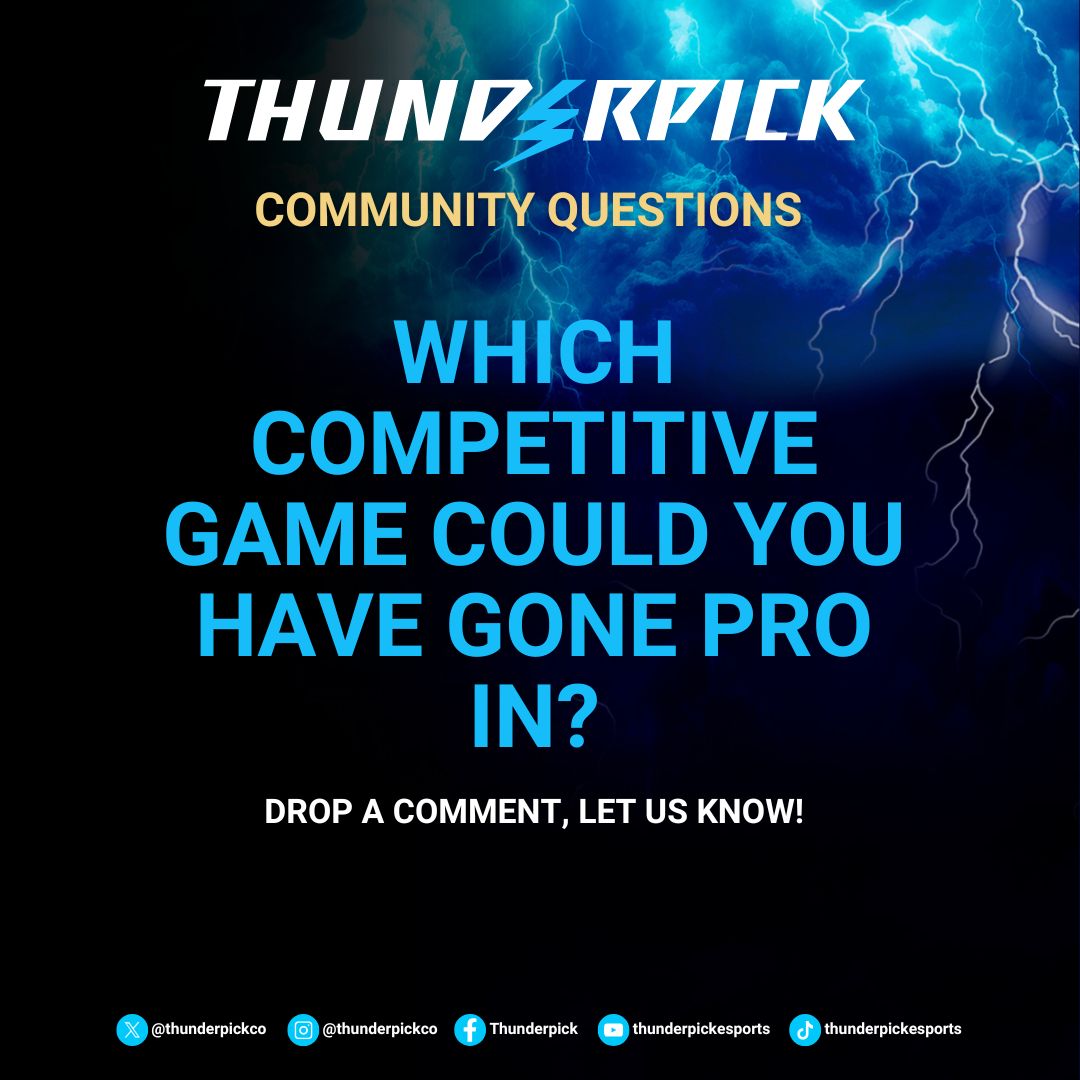 thunderpickco's tweet image. Thunderpick Community, how good were you!🫵

Which Competitive game could you have gone pro in?

Drop a comment, let us know!

#TeamThunderpick #ProGamers #CompetitiveGaming