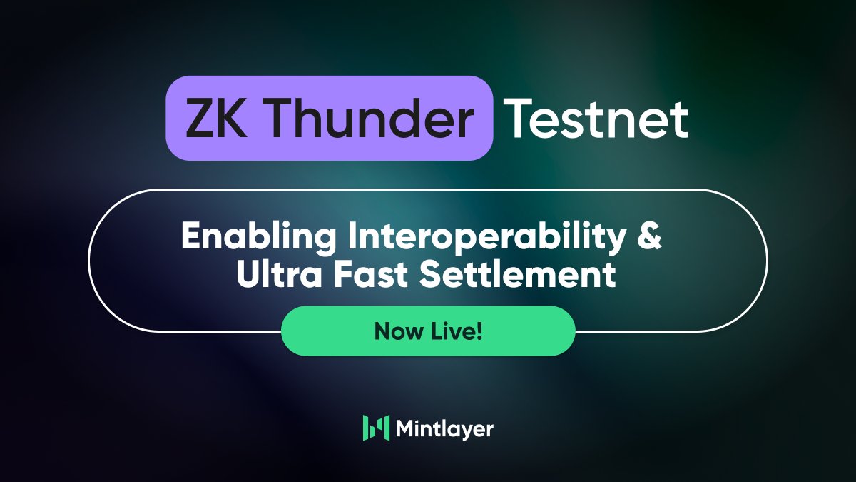 ⛈️ ZK Thunder Testnet is LIVE!

Mintlayer’s Layer 3 scaling solution is here — with 1s block times ⚡, EVM smart contract compatibility, and ZK rollups for enhanced privacy.

Dev-ready. Blazing fast. Built for the future 💪

Read more + get started

mintlayer.org/blogs/mintlaye…