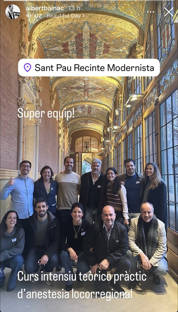 Cloenda de la 46a edició del Curs Intensiu Teòrico-Pràctic del Bloqueig Nerviós <a href="/HospitalSantPau/">Sant Pau - Campus Salut Barcelona</a> Un clàssic! Fins la propera! #anestesiologia <a href="/SCARTD_ACM/">SCARTD</a> <a href="/sedar_es/">SEDAR</a>