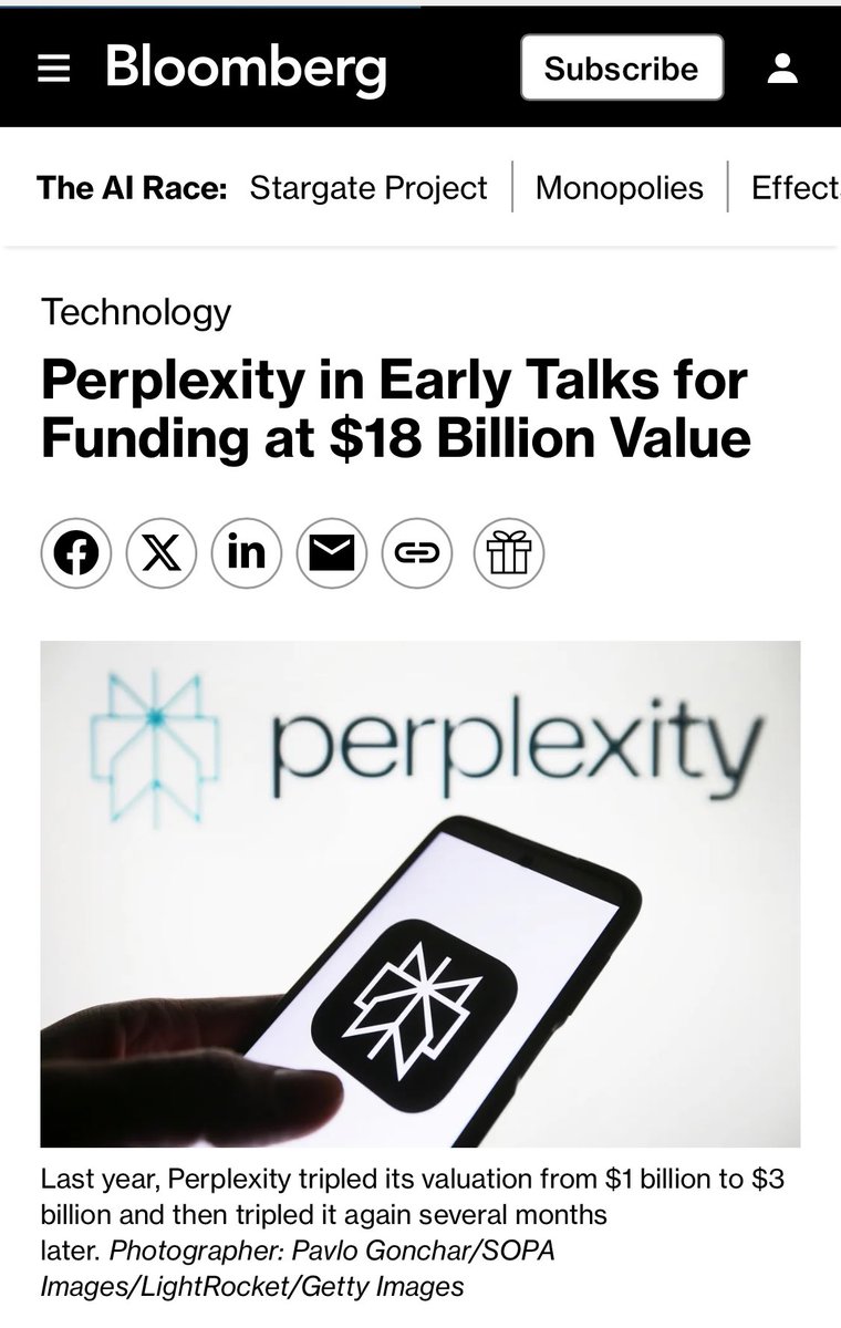 من المقرر أن تجمع Perplexity ما يقرب من مليار دولار بتقييم 18 مليار دولار، مما قد يضاعف قيمتها، حيث تقترب شركة البحث عن الذكاء الاصطناعي الناشئة من 100 مليون دولار من الإيرادات المتكررة السنوية.