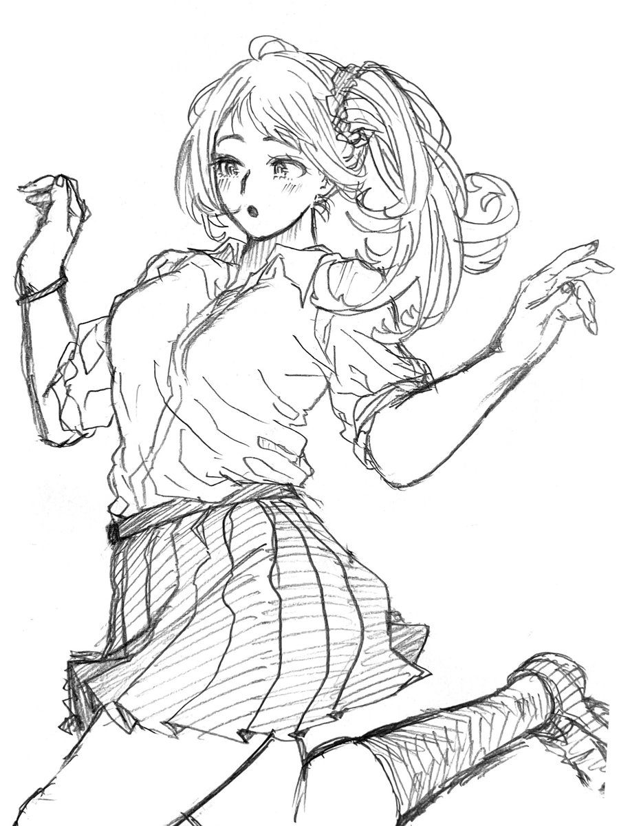 サイドポニテのねじれちゃん